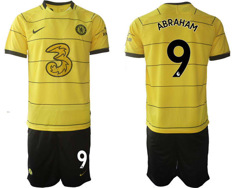 Men 2021-2022 Club Chelsea away yellow #9 Soccer Jerseys